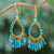Gold-accented howlite and hematite chandelier earrings, 'Bright Flair' - Howlite and Hematite Chandelier Earrings with Gold Accents (image 2) thumbail