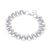 Sterling silver link bracelet, 'Diverse Dimension' - Brushed-Satin Finished Modern Sterling Silver Link Bracelet (image 2b) thumbail