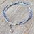 Lapis lazuli and silver beaded charm bracelet, 'My Intellectual Day' - Blue-Toned Lapis Lazuli and Silver Beaded Charm Bracelet (image 2b) thumbail