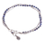 Lapis lazuli and silver beaded charm bracelet, 'My Intellectual Day' - Blue-Toned Lapis Lazuli and Silver Beaded Charm Bracelet (image 2e) thumbail