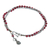 Garnet and silver beaded charm bracelet, 'My Lovely Day' - Red-Toned Natural Garnet and Silver Beaded Charm Bracelet (image 2e) thumbail