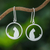 Sterling silver dangle earrings, 'The Twins' - Silver Cat-Themed Dangle Earrings with Brushed-Satin Finish (image 2) thumbail