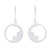Sterling silver dangle earrings, 'Relaxing' - 925 Silver Cat Dangle Earrings with Brushed-Satin Finish thumbail
