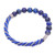 Lapis lazuli beaded stretch bracelet, 'Magic Journey' - Lapis Lazuli Beaded Stretch Bracelet in Blue and Grey