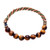 pulsera elástica con múltiples piedras preciosas - Brazalete elástico con múltiples piedras preciosas en marrón y verde