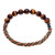 pulsera elástica con múltiples piedras preciosas - Brazalete elástico con múltiples piedras preciosas en marrón y verde