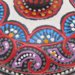 Wood decorative box, 'Floral Marvel in Purple' - Traditional Thai Mango Wood Decorative Box in Red and Purple