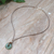 Jade pendant necklace, 'Noble Core' - Silver and Natural Jade Pendant Necklace from Thailand (image 2c) thumbail