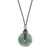 Jade pendant necklace, 'Noble Core' - Silver and Natural Jade Pendant Necklace from Thailand (image 2d) thumbail