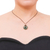Jade pendant necklace, 'Noble Core' - Silver and Natural Jade Pendant Necklace from Thailand (image 2i) thumbail