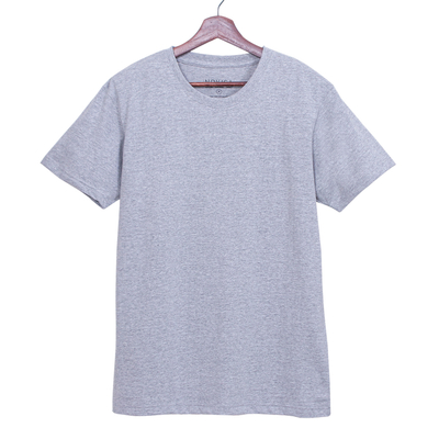 Recycled yarn t-shirt, 'Grey Ecology' - 100% Recycled Yarn T-Shirt in Grey 