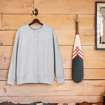Recycled yarn sweatshirt, 'Ecology Class' - 100% Recycled Yarn Pullover Sweatshirt in Grey