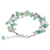 Aventurine and cultured pearl beaded strand bracelet, 'Cascade in Mint' - Handmade Aventurine and White Pearl Beaded Strand Bracelet (image 2c) thumbail