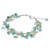 Aventurine and cultured pearl beaded strand bracelet, 'Cascade in Mint' - Handmade Aventurine and White Pearl Beaded Strand Bracelet (image 2d) thumbail