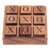 Holzspiel - Handgefertigtes geometrisches 9-teiliges Tic-Tac-Toe-Spiel aus Regenbaumholz