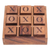 Wood game, 'Cube Strategy' - Handcrafted Geometric 9-Piece Raintree Wood Tic-Tac-Toe Game