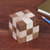 Wood snake cube, 'Logic Squares' - Handcrafted Natural Brown Raintree and Rubberwood Snake Cube (image 2b) thumbail
