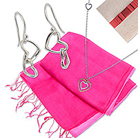 Curated gift set, 'Heart Catcher' - Heart Themed 3 Item Curated Gift Set from Thailand