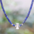 Lapis lazuli beaded necklace, 'Lapis Lazuli Love' - Lapis Lazuli and Karen Silver Beaded Necklace from Thailand (image 2) thumbail