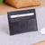 Leather card holder, 'Businessman in Black' - Lined Leather Card Holder in Black with 1 Pocket and 6 Slots