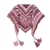 Knit capelet, 'Pink Feelings' - Handcrafted Pink and Brown Knit Acrylic Capelet with Tassels