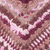Capa de punto - Capa de acrílico de punto rosa y marrón hecha a mano con borlas