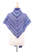Wool blend capelet, 'Inner Blue' - Handcrafted Knit Wool Blend Capelet in Blue and Purple