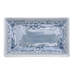 Celadon ceramic catchall, 'Floral Blue' - Handmade Floral-Themed Celadon Ceramic Catchall in Blue