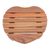 Soporte para macetas de madera - Soporte para macetas de madera de teca en forma de corazón hecho a mano en Tailandia