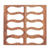 Wood pot stand, 'Swimming Delicacies' - Fish-Themed Hand-Carved Square Brown Teak Wood Pot Stand thumbail