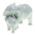 Celadon ceramic figurine, 'Elephant Love' - Handcrafted Celadon Ceramic Elephant Father and Son Figurine