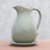 Celadon ceramic pitcher and plate, 'Classicism' - Celadon ceramic pitcher and plate thumbail