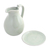 Celadon ceramic pitcher and plate, 'Classicism' - Celadon ceramic pitcher and plate