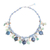 Multi-gemstone beaded waterfall necklace, 'Heaven's Jewels' - Blue-Toned Multi-Gemstone Beaded Waterfall Necklace thumbail