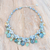 Multi-gemstone beaded waterfall necklace, 'Heaven's Jewels' - Blue-Toned Multi-Gemstone Beaded Waterfall Necklace (image 2b) thumbail