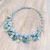 Multi-gemstone beaded waterfall necklace, 'Heaven's Jewels' - Blue-Toned Multi-Gemstone Beaded Waterfall Necklace (image 2c) thumbail