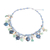 Multi-gemstone beaded waterfall necklace, 'Heaven's Jewels' - Blue-Toned Multi-Gemstone Beaded Waterfall Necklace