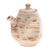 Vinagrera de cerámica - Cruet de cerámica beige y marrón hecho a mano de Tailandia