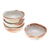 Cuencos de cerámica para condimentos (juego de 4) - Juego de 4 Cuencos para Condimentos de Cerámica Marrón y Marfil