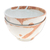 Tazones de sopa de cerámica, (par) - Par de tazones de sopa de cerámica marrón y marfil hechos a mano
