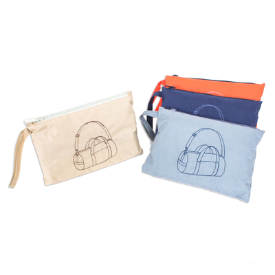 Bolsas de viaje nido (juego de 2) - Juego de viaje anidado con bolso de mano y bolso de lona impermeable