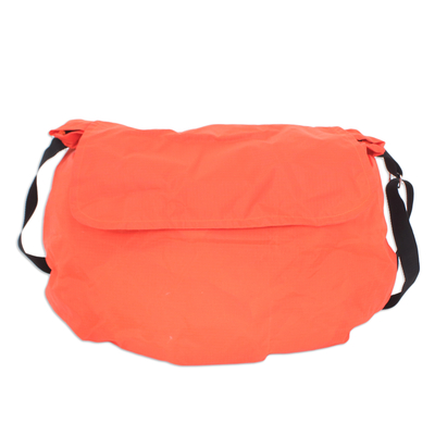Nesting travel bags, 'Roam Ready' (set of 2) - Waterproof Wristlet and Messenger Bag Nesting Travel Set