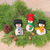 Adornos de fieltro, (juego de 3) - Conjunto de tres adornos artesanales de fieltro y acrílico de muñeco de nieve
