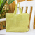 Crocheted cotton handbag, 'Everyday Citron' - Crocheted Minimalist Cotton Handbag in Citron Hues