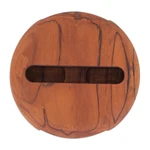 Teak phone speaker, 'Dorayaki' - Round Teakwood Phone Speaker Hand-Carved in Thailand