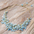 Aquamarine beaded waterfall necklace, 'Everlasting Waters' - Handcrafted Aquamarine Beaded Waterfall Necklace in Blue (image 2c) thumbail