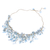 Aquamarine beaded waterfall necklace, 'Everlasting Waters' - Handcrafted Aquamarine Beaded Waterfall Necklace in Blue (image 2d) thumbail