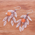 Multi-gemstone beaded dangle earrings, 'Chic Flair' - Dangle Earrings with Quartz Agate Garnet & 925 Silver Hooks (image 2b) thumbail