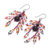 Garnet and agate beaded dangle earrings, 'Chic Look' - Dangle Earrings with Garnet Agate & Sterling Silver Hooks