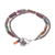 Jasper strand bracelet, 'Fashionable Duo' - Jasper Strand Bracelet with Hill Tribe 950 Silver Beads (image 2d) thumbail